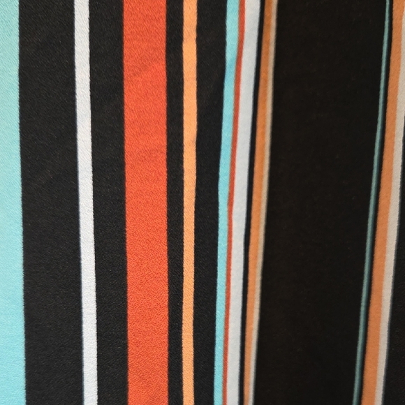 Emma & Michele Black Halter Jumpsuit w/ Striped Wide Leg Pants Size L - Picture 7 of 12